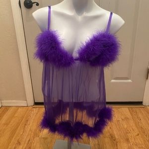 Frederick's of Hollywood Marabou Babydoll